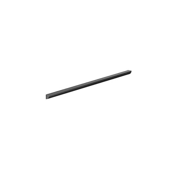 Unbranded Belle Haven Recessed 96 in. W x 0.75 in. H x 0.75 in. D in Driftwood Quarter Round Molding in Assembled Wall