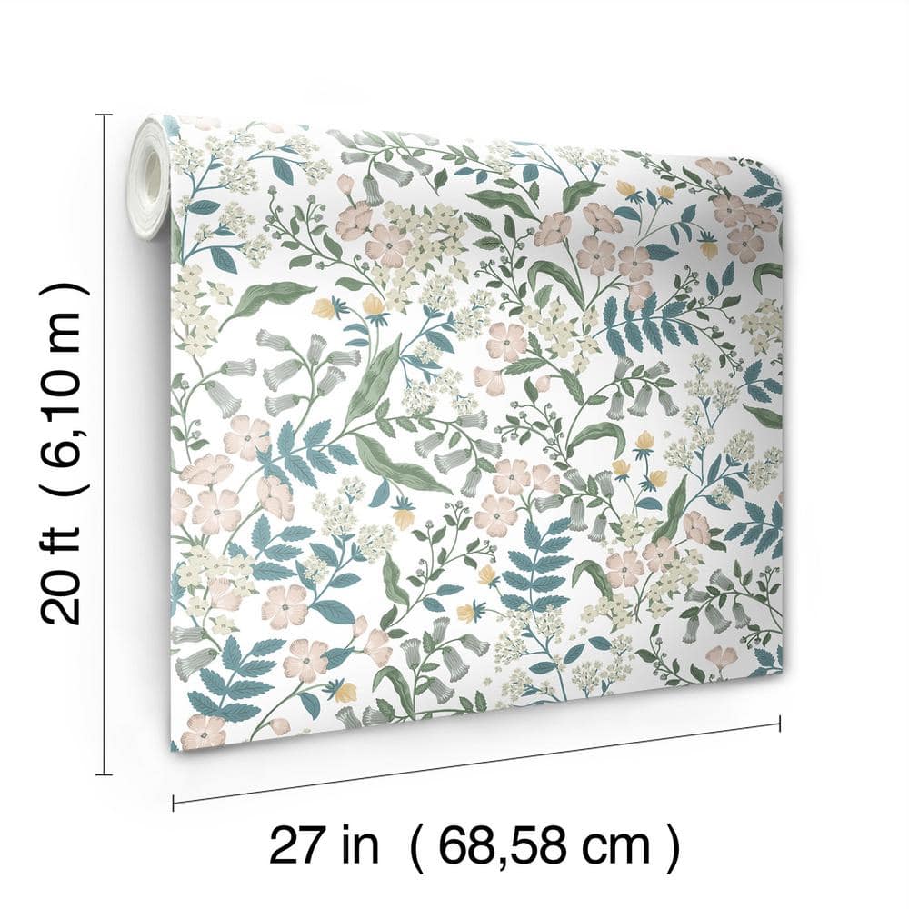 Blush Floral Peel and Stick Vinyl Wallpaper