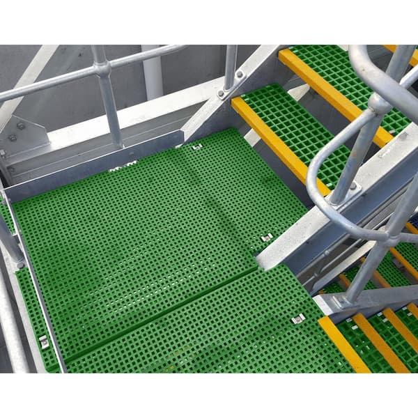 Wellco 1 ft. x 4 ft. x 1 in. Green Fiberglass Paver Molded Grating