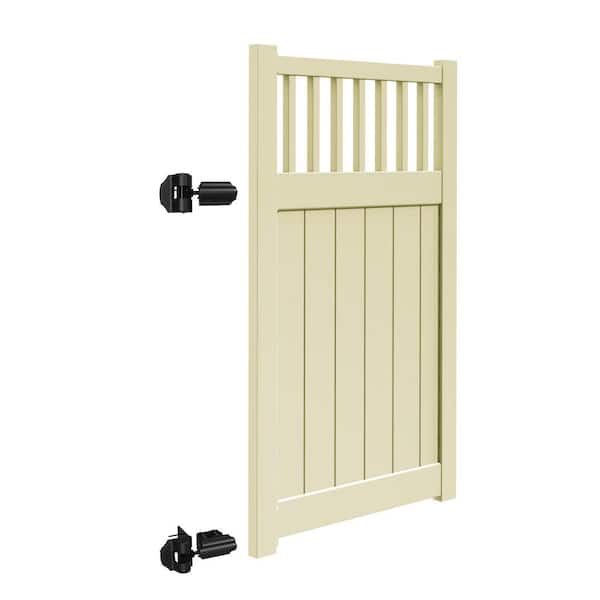 Missouri 4 ft. W x 6 ft. H Sand Vinyl Un-Assembled Fence Gate
