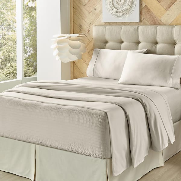 J QUEEN NEW YORK INC Royal Fit Silver Cotton California King Sheet Set