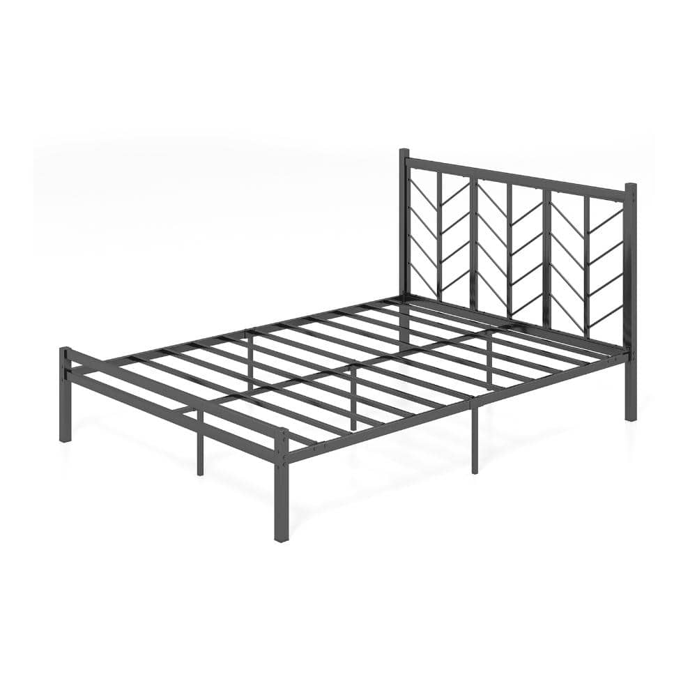 Queen Size Platform Bed with Headboard and Metal Frame-Queen Size price history on PriceWatchPro
