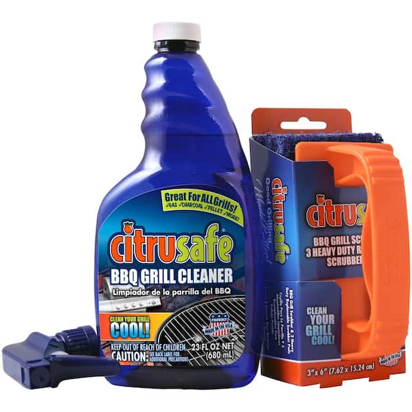 23 oz. BBQ and Grill Cleaner Degreaser with Grill Scrubber Kit