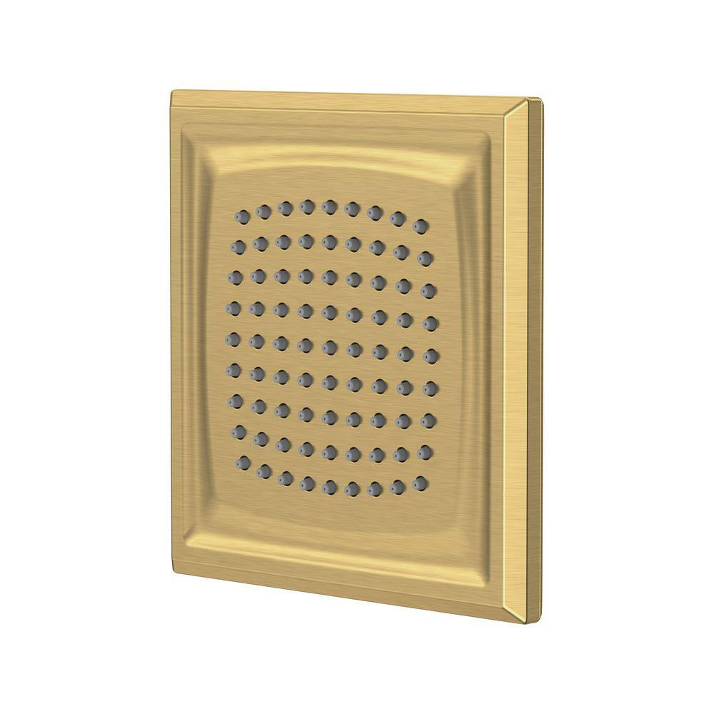 Brushed Gold Square Wall Mounted Rain Shower Head