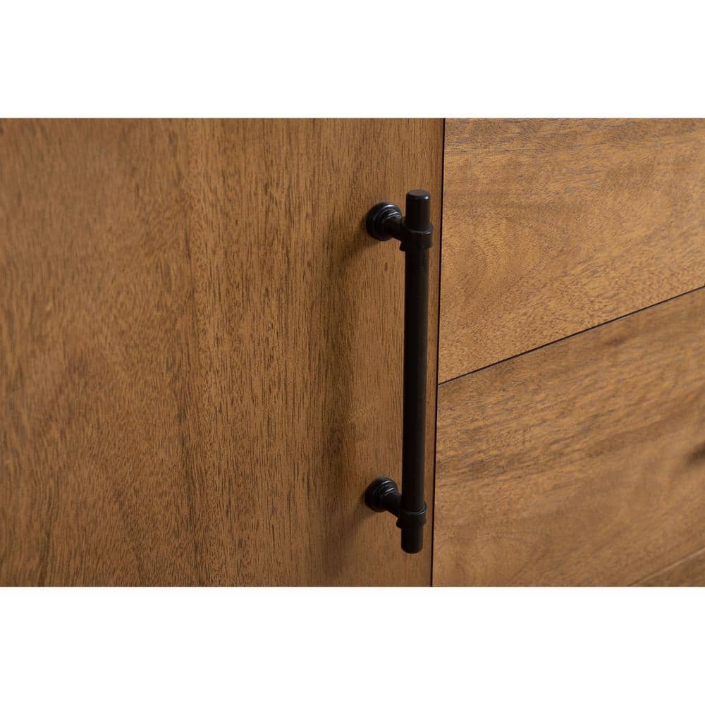 Tan 42" Single Bathroom Vanity with Black Limestone Top