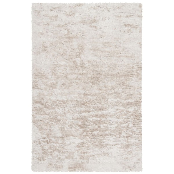 Faux Sheep Skin 5 ft. x 7 ft. Beige Flokati Solid Area Rug