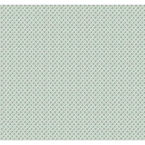 York Wallcoverings Wicker Weave Green Paper Strippable Roll (Covers 60.75 sq. ft.)