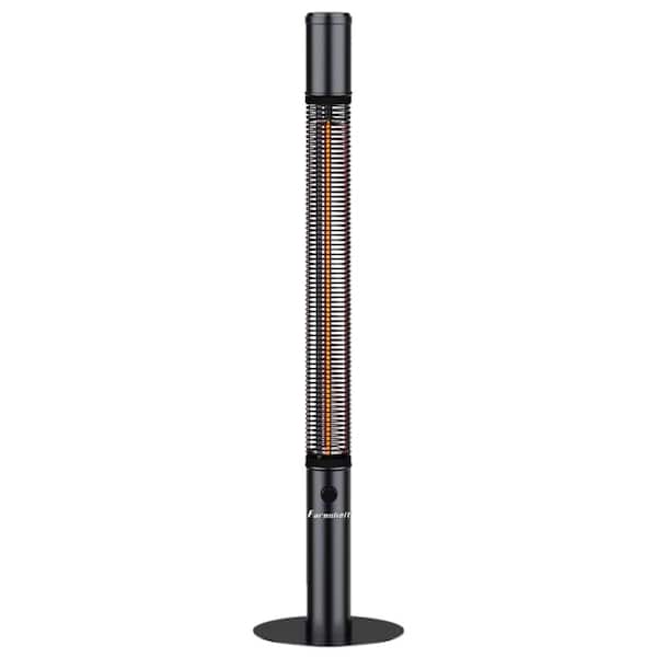 FARENHEIT 1500-Watt Outdoor Electric Infrared Tower Heater in Black