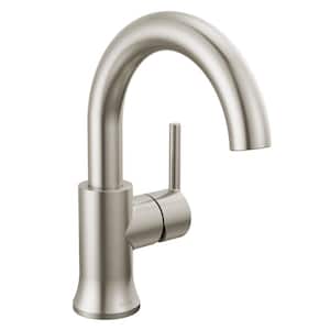 Trinsic Single Hole Single-Handle Bathroom Faucet with Metal Drain Assembly in Stainless