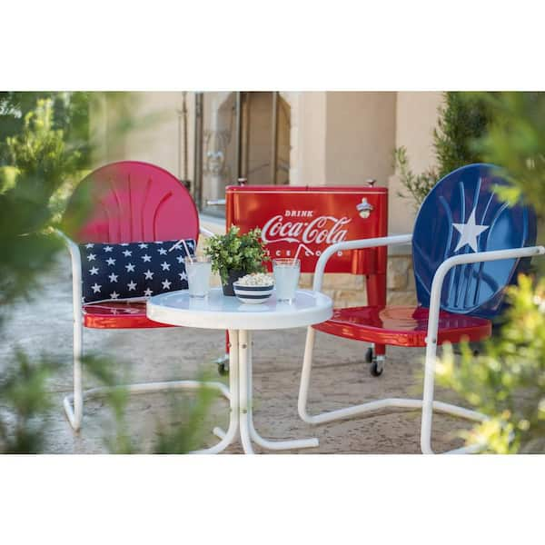 leigh country red retro metal chair