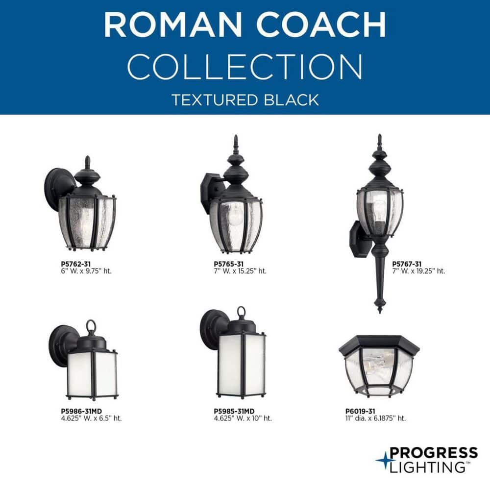Textured Black Aluminum Outdoor Wall Lantern with Seeded Glass Panels