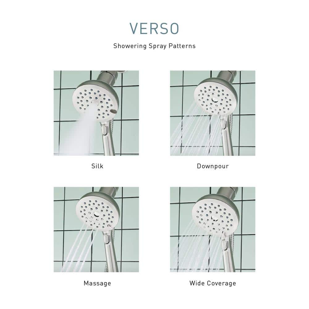 Nickel Dual-Head Rain and Handheld Shower System