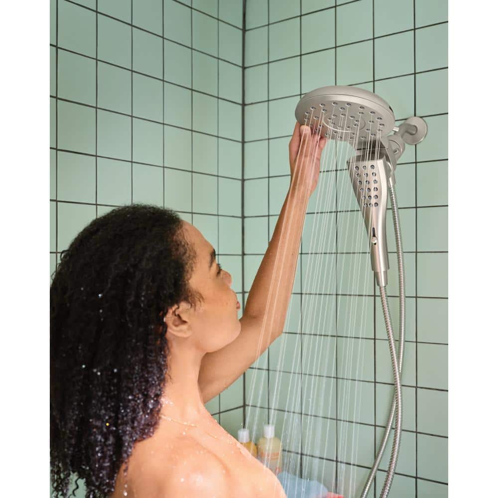 Nickel Dual-Head Rain and Handheld Shower System