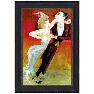 Modern Couple Dancing, 1922 by Otto Dix Framed Abstract Oil Painting Art Print 26.75 in. x 19.25 in.