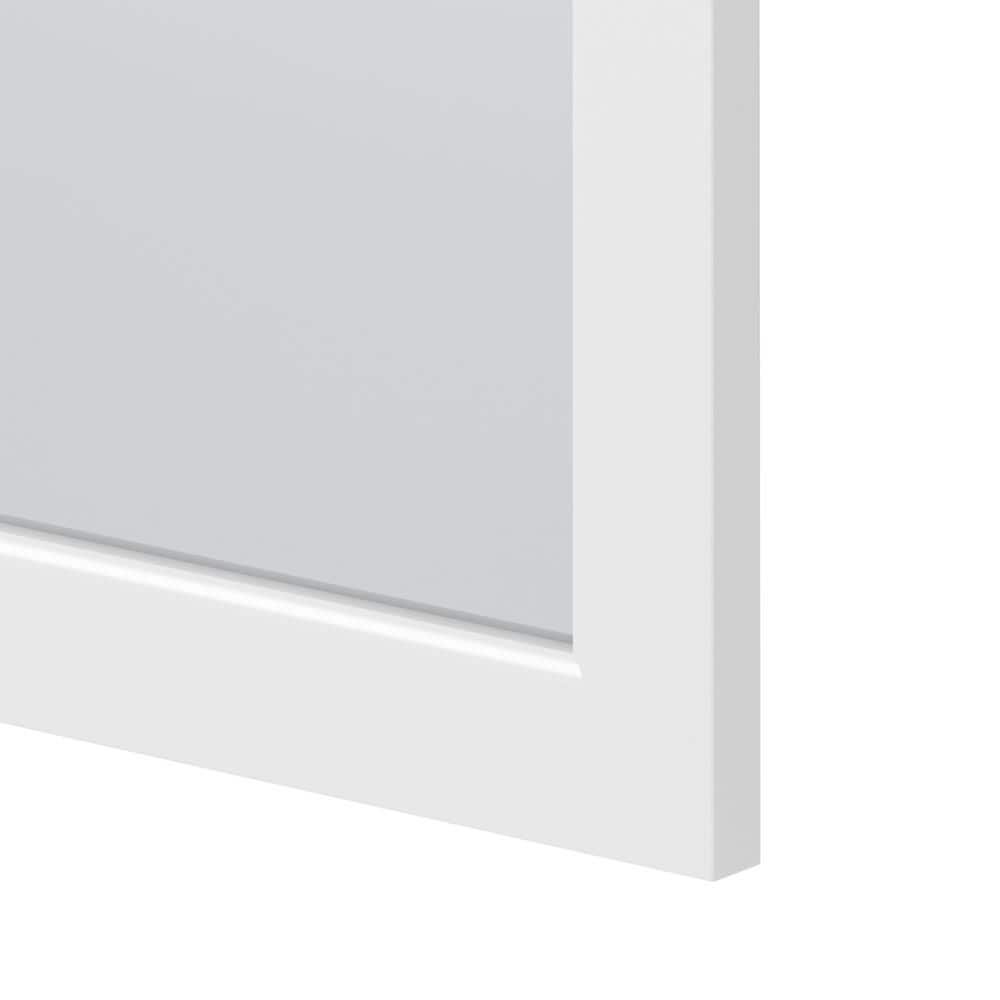 Hollis White Wood 32" x 32" Bathroom Vanity Mirror