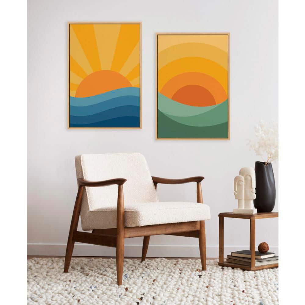"Sylvie ""Sunshine 1 and 2"" by Carrie Cantwell 2 Piece Natural Framed Art Print Set 23 in. x 33 in." price history on PriceWatchPro