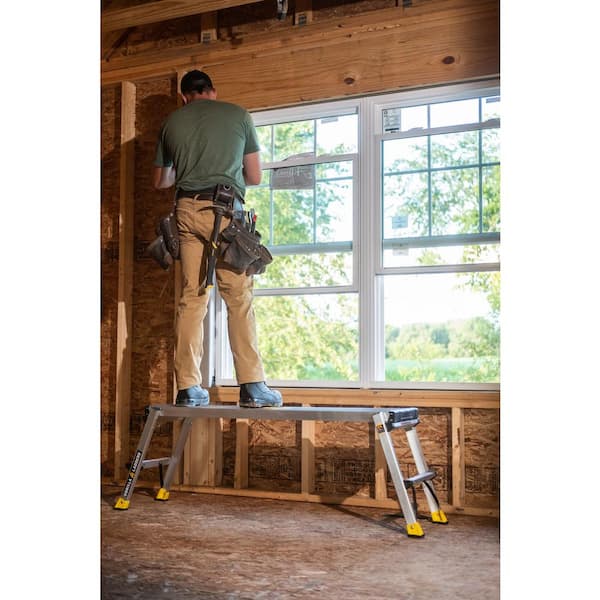 Gorilla Ladders - 4 ft. x 12 in. x 20 in. Aluminum Slim-Fold Work Platform, 300 lbs. Load Capacity