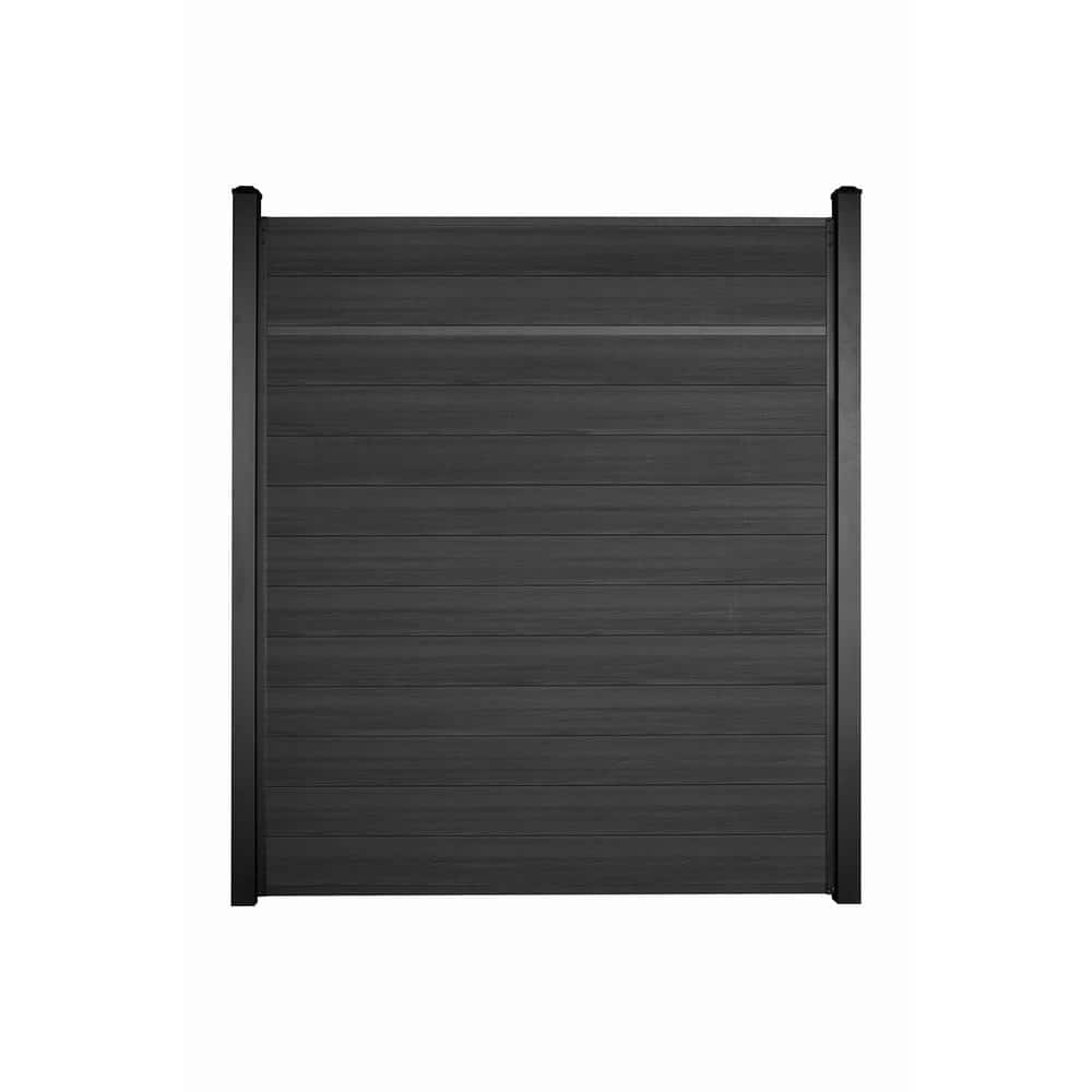 7 ft. H x 6 ft. W x 1 in. Thick Charcoal-Very Dark Grey-Composite Tongue and Groove Horizontal Fence Panel price history on PriceWatchPro