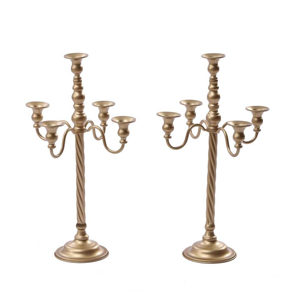 Candelabra Candle Holder Tall Florentine 3 Armed Candleholders With Handle  And Small Round Feet Art Nouveau From Tikopo, $224.76