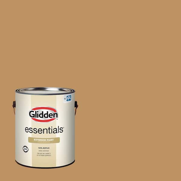 Glidden Essentials 1 gal. PPG1089-6 Honey Haven Flat/Matte Exterior Paint