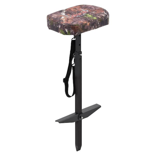 Marsh Seat, 25.6-37 in. Adjustable Duck Hunting Seat, 300 lb. Capacity, Waterfowl Mud Seat, 2 Large Mud Plates, Aluminum