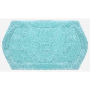 Waterford Collection 100% Cotton Tufted Bath Rug, 24 x 40 Rectangle, Turquoise