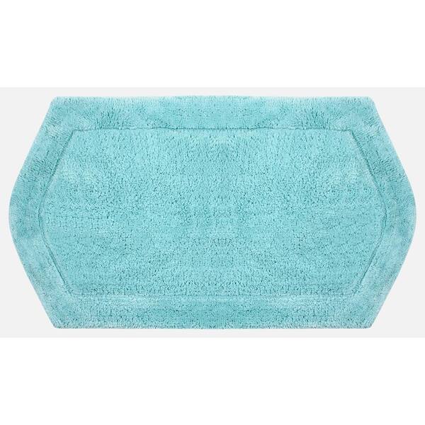 Waterford Collection 100% Cotton Tufted Bath Rug, 24 x 40 Rectangle, Turquoise