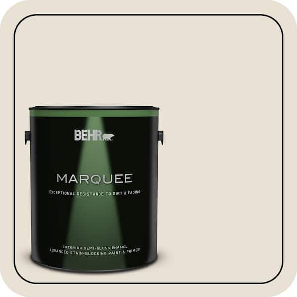 BEHR MARQUEE 1 gal. #MQ3-13 Crisp Linen Semi-Gloss Enamel Exterior Paint & Primer