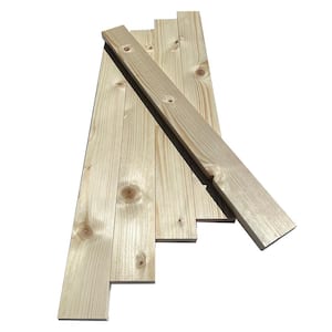 1 in. x 3 in. x 8 ft. Knotty Pine S4S Softwood Board (5-Pack)