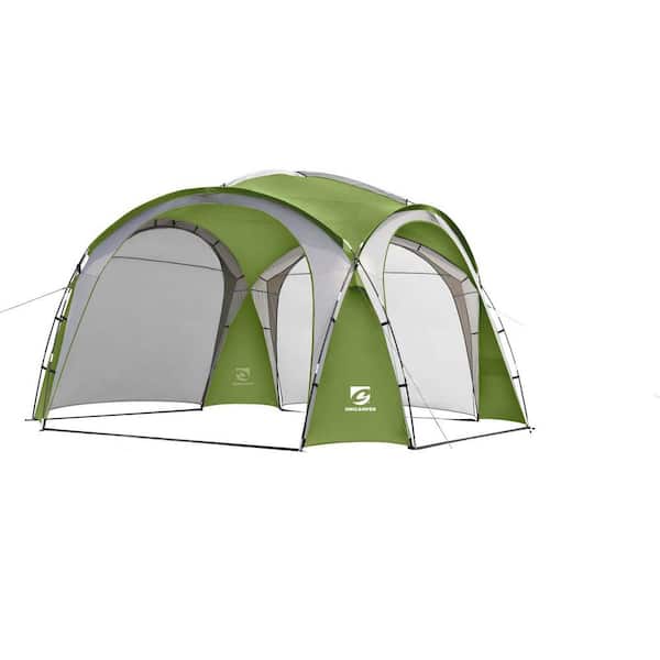 Zeus & Ruta Green Large Sun Shelter for 9-12 People UPF50+ Portable Beach Sunshade Tent W/Carry Bag