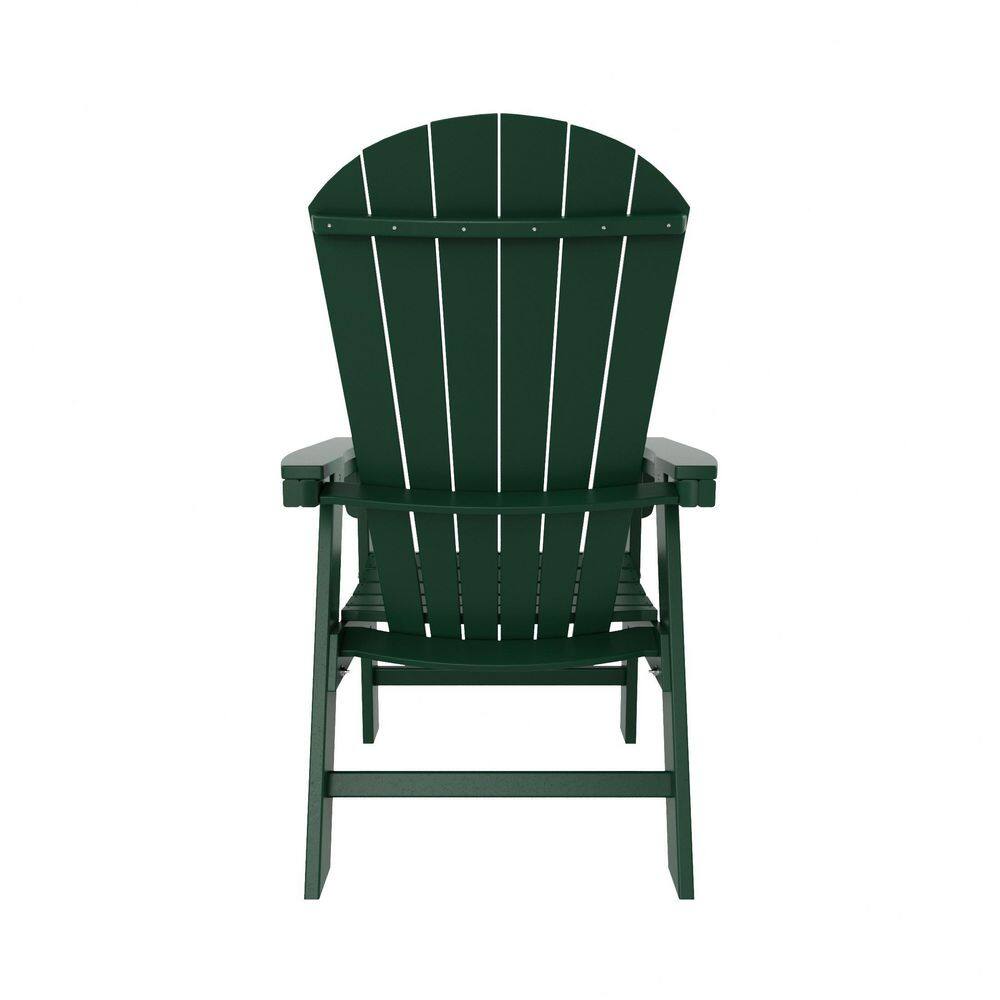 Altura Dark Green HDPE Adirondack Dining Chair