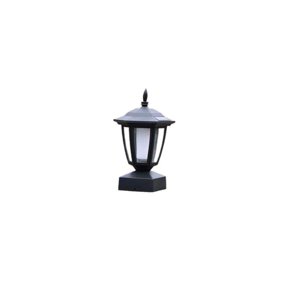 MOEPISY 4 Pack Outdoor Solar Flame Post Lights, Flickering Flame