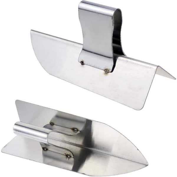 1.5 x 5.7 in. Stainless Steel Inner/Outer Wall Corner Trowel Plastering Tool, 2-Pack