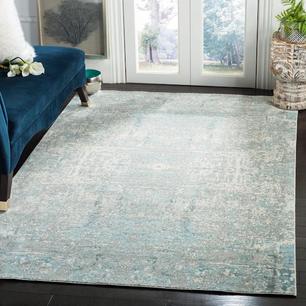Mystique Teal/Multi Doormat 3 ft. x 5 ft. Floral Area Rug