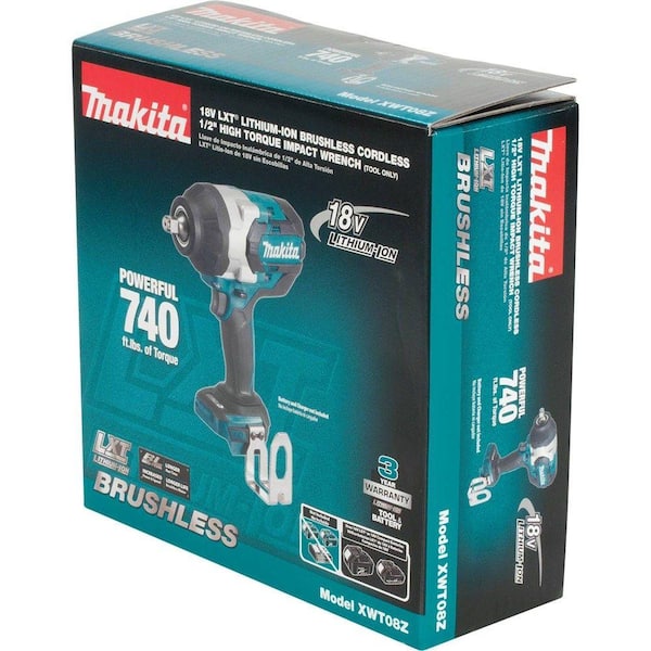 Makita 18V LXT Brushless Cordless High-Torque 1/2 in. Sq. Drive