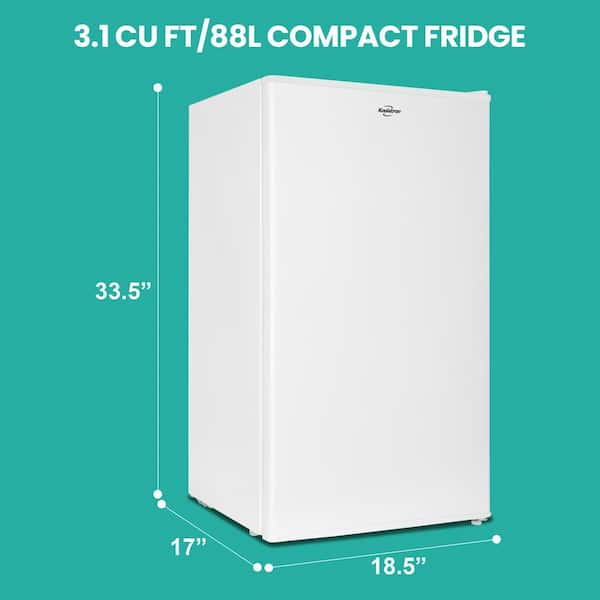 NewAir 3.3 cu. ft. Compact Mini Fridge in Gray with Freezer NRF033GA00 -  The Home Depot