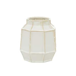 White Handmade Ceramic Decorative Vase