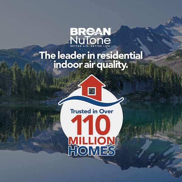 BRUNO ホワイト Broan-NuTone Roomside Series, White, 80 CFM, No Cut Roomside