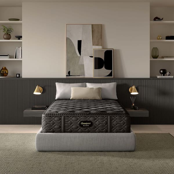 Beautyrest Black Series 1 King Plush 14 in. Standard Profile Mattress Set