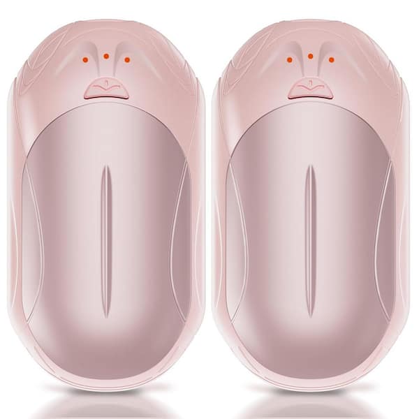6000 mAh Portable Electic Hand Warmers with AI Smart Chips, 2-Pack, Pink
