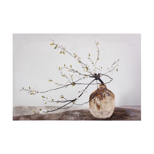 Yosemite Home Decor A Simple Extension Unframed Mixed Media Floral Wall Art 32 in. x 47 in.