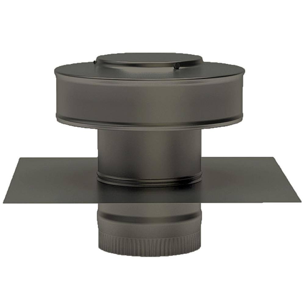 3 in. Weatherwood Aluminum Round Back Static Roof Vent and Roof Jack with 2