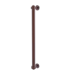 18 in. Center-to-Center Refrigerator Pull with Groovy Aents in Antique Copper