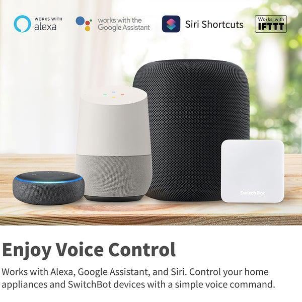 Control Air Conditioner SwitchBot Hub Mini Smart Remote IR blaster Compatible with Alexa Google Home Siri IFTTT Link SwitchBot to Wi-Fi 
