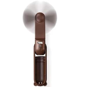 3in1 4.72 in. 2 Speed Mini Portable Handheld Fan with Power Bank and Up to 12-19 Working Hours in Brown
