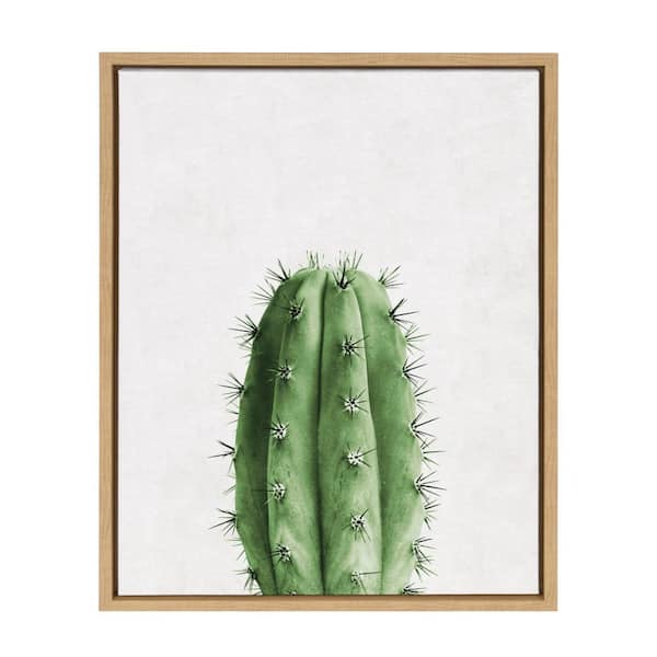 Kate and Laurel 24 in. x 18 in. "Home Cactus" by Tai Prints Framed Canvas Wall Art