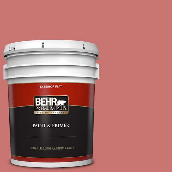 BEHR PREMIUM PLUS 5 gal. #160D-5 Lovable Flat Exterior Paint & Primer