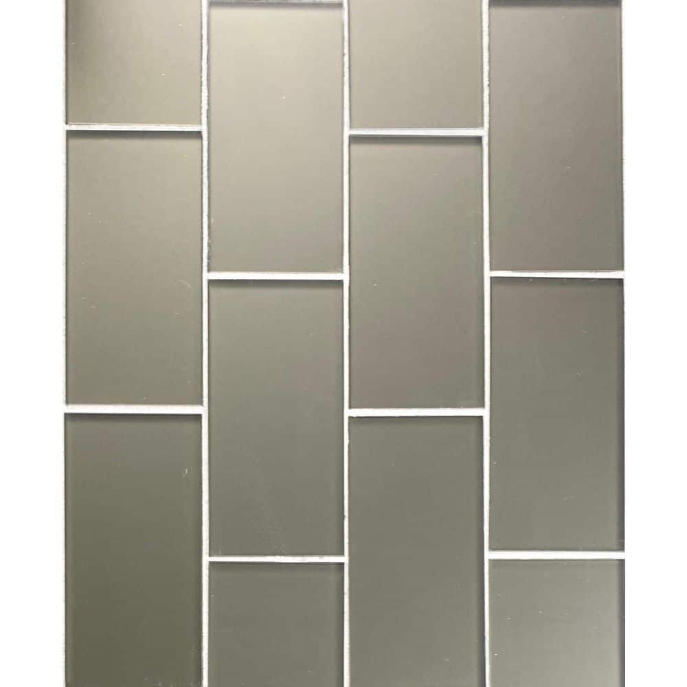 Matte Bronze 3" x 6" Glass Subway Tile