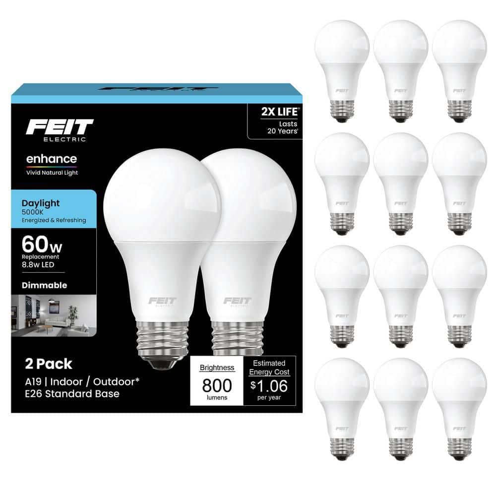 Feit Electric 60-Watt Equivalent A19 Dimmable CEC Title 20 90+ CRI