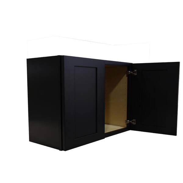 Diamond Express Jamestown 27-in W x 30-in H x 12-in D Cloud Gray Wall Fully Assembled Plywood Cabinet (Recessed Panel Shaker Door Style)